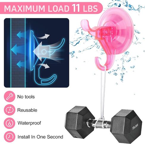 ANDGOO 20 Pack Suction Cup Hooks, Shower Hooks Vacuum Suction Cup, Maximum Load Capacity to 11 lbs, Removable Reusable Waterproof Shower Suction Hooks for Bathroom, Kitchen, Door, Window (Blue) in Saudi Arabia