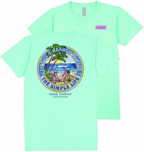 Simply Southern Life is A Beautiful Ride - The Simple Life - Ocean - Beach - Bicycle - Adult T-Shirt in Saudi Arabia