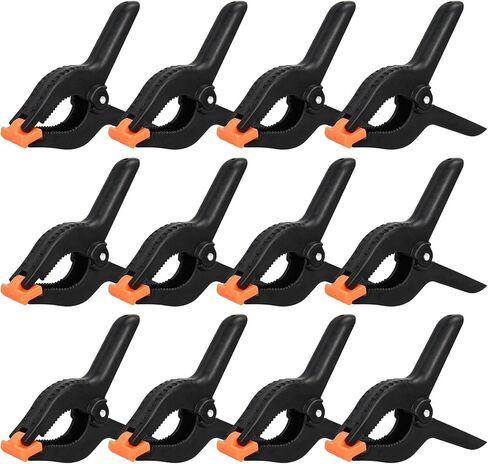 6 Inch Spring Clamps, 6 Pack Professional Plastic Spring Clamps, Heavy Duty Plastic Clamps for Crafts and Woodworking, Backdrop Clips Clamps for Backdrop Stand, Photography, Home Dec in Kuwait