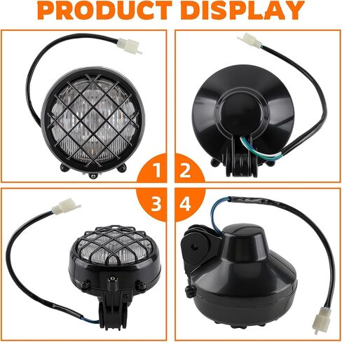 Pack of 2 Headlights Lens Bulbs Lights Grills Compatible with Yamaha Banshee 1987-2006 Left and Right Headlights assembly Replacement in Saudi Arabia
