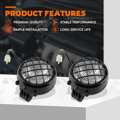 Pack of 2 Headlights Lens Bulbs Lights Grills Compatible with Yamaha Banshee 1987-2006 Left and Right Headlights assembly Replacement in Saudi Arabia