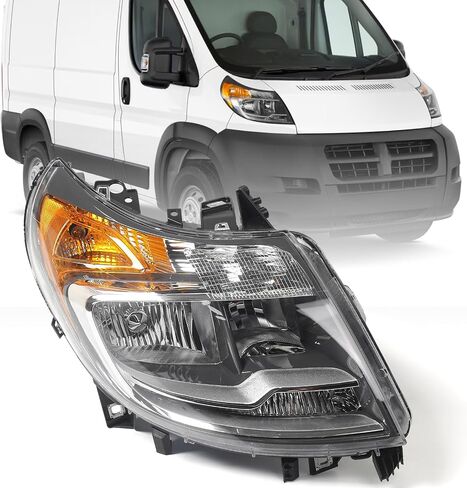 5 دبابيس مجموعة المصابيح الأمامية لـ RAM Promaster Cargo Van 1500 2500 3500 2014-2022 Halogen Melecting W/O DRL Right Passenger Side RH 4725944AK CH2503254 in Kuwait