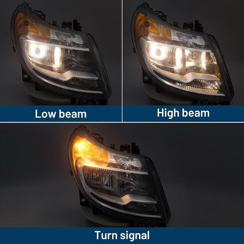5 دبابيس مجموعة المصابيح الأمامية لـ RAM Promaster Cargo Van 1500 2500 3500 2014-2022 Halogen Melecting W/O DRL Right Passenger Side RH 4725944AK CH2503254 in Kuwait