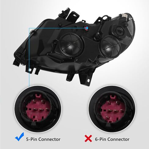 5 دبابيس مجموعة المصابيح الأمامية لـ RAM Promaster Cargo Van 1500 2500 3500 2014-2022 Halogen Melecting W/O DRL Right Passenger Side RH 4725944AK CH2503254 in Kuwait