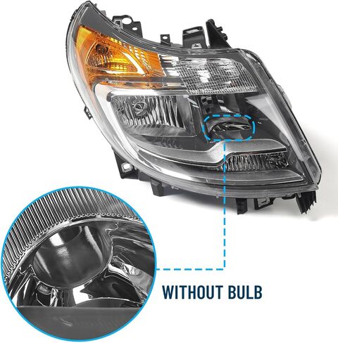 5 دبابيس مجموعة المصابيح الأمامية لـ RAM Promaster Cargo Van 1500 2500 3500 2014-2022 Halogen Melecting W/O DRL Right Passenger Side RH 4725944AK CH2503254 in Kuwait