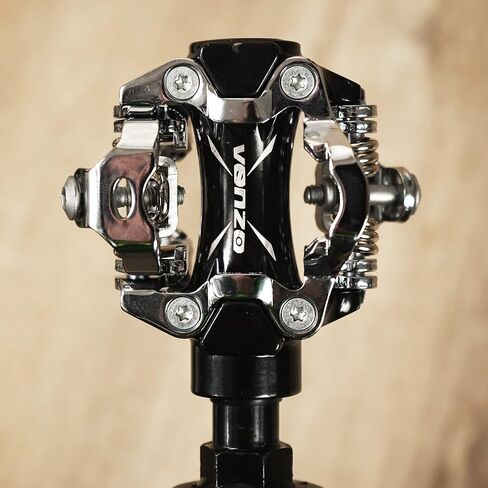 Venzo Pop-Up Click'R Compatible with Shimano SPD Mountain Bike CNC Cr-Mo Sealed Pedals with Cleats - Dual Platform Clipless Pedals for Mountain Bike - Easy Clip in & Out in Kuwait