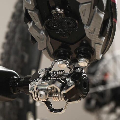 Venzo Pop-Up Click'R Compatible with Shimano SPD Mountain Bike CNC Cr-Mo Sealed Pedals with Cleats - Dual Platform Clipless Pedals for Mountain Bike - Easy Clip in & Out in Kuwait