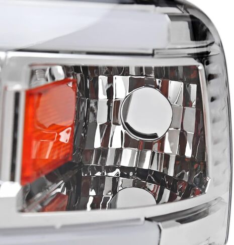المواصفات المصابيح الأمامية Chrome Chrome مع أنبوب LED متوافق مع 1994-2001 Dodge RAM 1500 ، 2500 ، 3500 ، AND LESED + LISE-PALE MESSILBLY ASSEMBLY in Kuwait