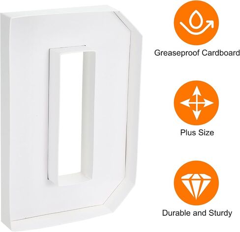uxcell 10" Cardboard Letter for Charcuterie, Cardboard Food Tray for Graduation Anniversary Birthday Party Decorations Chocolate Candy Cupcake Container (White Letter J) in Saudi Arabia
