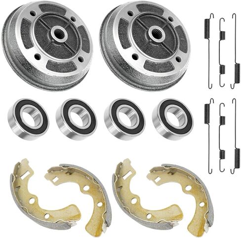 Caltric 2 Rear Brake Drum Shoes Kit Compatible with Kawasaki Mule 2510 Kaf620A Kaf620 A 4X4 1994-2000 in Saudi Arabia
