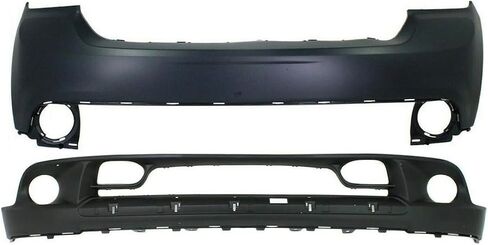 FITPARTS متوافقة مع أغطية المصد الأمامي KIT 2011 2012 2013 DODGE DURANGO R/T SXT W/FOG LIGHT SLOES و HOPPING HOLES CH1000991 CH1015109 ، 68089165AB 68089166AC in Saudi Arabia