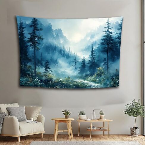 znxuey Forest Tapestry Nature Tapestry forest Tapestry Wall Hanging for Bedroom and Living Room Decor tapestry for bedroom aesthetic style (E) in Saudi Arabia