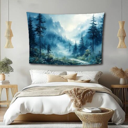 znxuey Forest Tapestry Nature Tapestry forest Tapestry Wall Hanging for Bedroom and Living Room Decor tapestry for bedroom aesthetic style (E) in Saudi Arabia