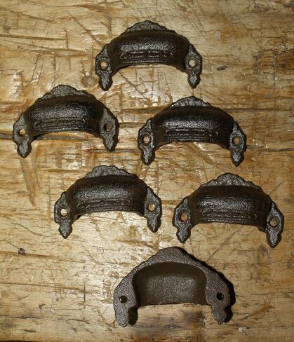 6 Cast Iron Antique Victorian Style Oval Drawer Pull Barn Handle Door Handles XLR-149 Farmhouse Home Wall Desk Office Home Decor Hanging Decorations in Saudi Arabia