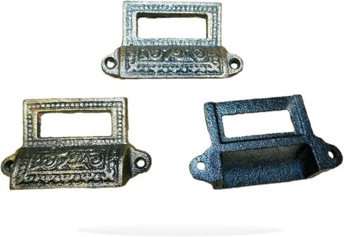 6 Cast Iron Antique Victorian Style Bean Drawer Pull Barn Handle Door Handles XLR-676 Farmhouse Home Wall Desk Office Home Decor Hanging Decorations in Saudi Arabia