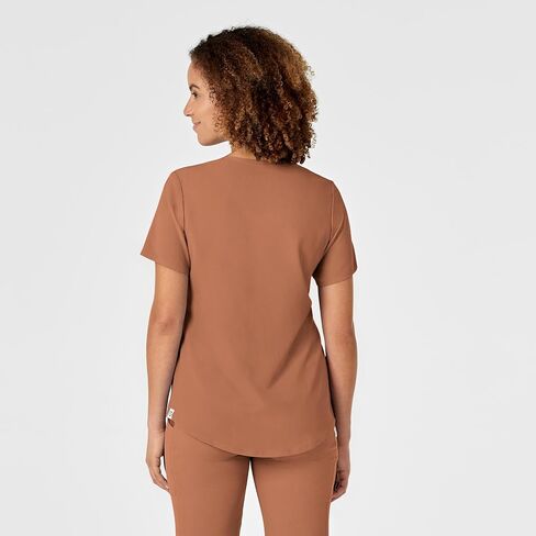 WonderWink Womens Renew Women's V-Neck Top Medical Scrubs, Wine, Medium US in Saudi Arabia