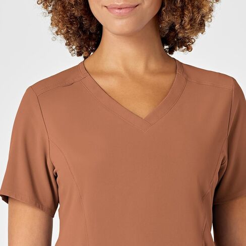 WonderWink Womens Renew Women's V-Neck Top Medical Scrubs, Wine, Medium US in Saudi Arabia