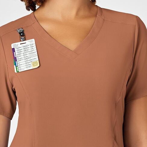 WonderWink Womens Renew Women's V-Neck Top Medical Scrubs, Wine, Medium US in Saudi Arabia