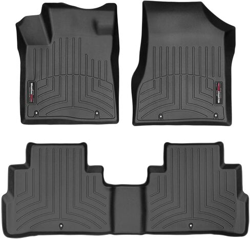 Weathertech مخصص Floirliners لنيسان مورانو - الصف الأول والثاني (4413881-4415242) ، أسود in Saudi Arabia