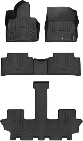 WeatherTech Custom Fit FloorLiners for Kia Sorento - Full Set (441650-1-2-3), Black in Saudi Arabia