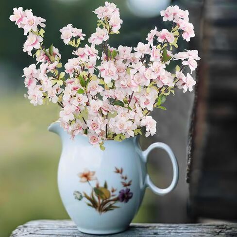 3 Pcs Cherry Blossom Branches for Vase Long Stems Artificial Flowers Spring Summer Decor Pink Faux Silk Cherry Blossom Branches for Home Wedding Party Table Centerpieces in Kuwait