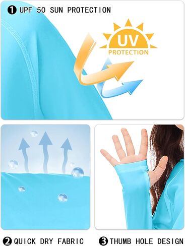 Remimi Kids Sun Shirt Rash Guard Quick Dry Sun Protection Athletic Hoodie Hiking Shirts 3-12 Years in Kuwait