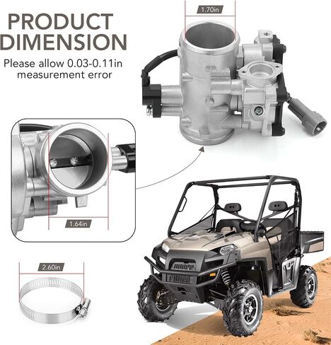Throttle Body متوافق مع Polaris Sportsman 800 2009 Ranger RZR 800 2010 1203944 2204189 in Saudi Arabia