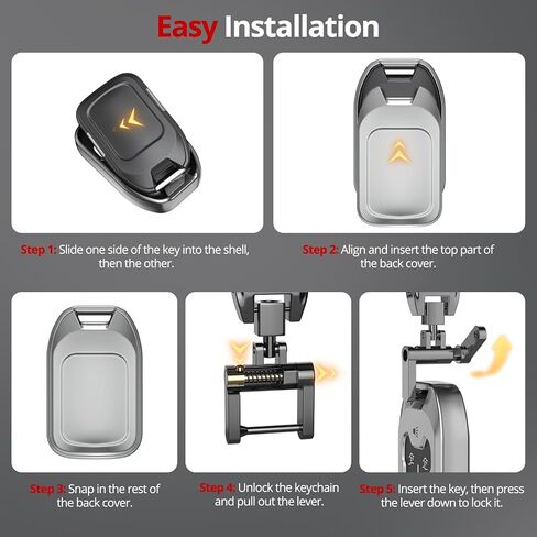 لغطاء Chevy GMC Key Fob مع keychain. (رمادي غير لامع ، 5-بوتون) in Kuwait