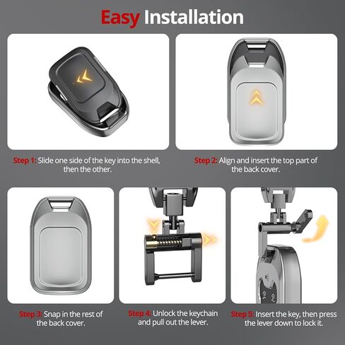 لغطاء Chevy GMC Key Fob مع keychain. (رمادي غير لامع ، 5-بوتون) in Kuwait