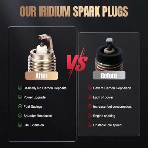 9029 Double Iridium Spark Plugs 4 Pack Compatible With Sentra Rogue Cube Altima Versa Pathfinder QX60 M56 FX50 QX70 1.6L 1.8L 2.0L 2.5L L4 Engine Replacement for 22401JA01B DILKAR6A11 in Saudi Arabia