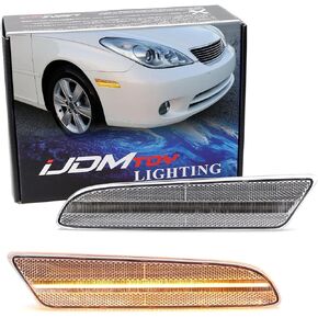 iJDMTOY Black-Out Smoked Lens 36-SMD Amber Full LED Front Side Marker Light Kit Compatible With Lexus 2002-2006 ES300 ES330, Replace OEM Amber Front Sidemarkers in Kuwait