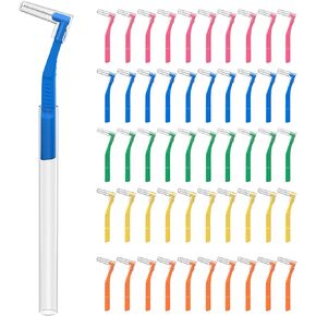 50 فرشًا بين الزاوية بين الزاوية للأقواس ، ضيقة (0.7 مم) ، خيط متشابك على شكل L لإزالة لوحة الأسنان الصحية in Kuwait