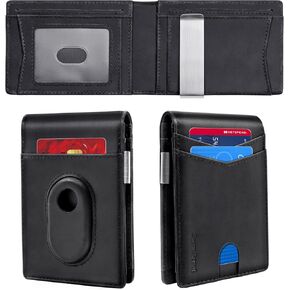Wallet for Samsung Galaxy SmartTag2, Cash Pocket Version, RFID Blocking Genuine Leather Bifold Wallet With Gift Box (Not Include Tracker) in Kuwait