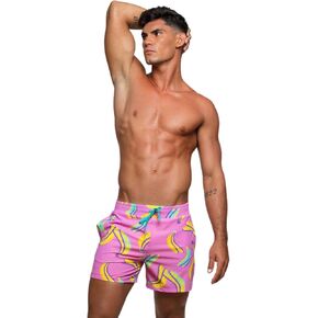 Rounderbum Mens Swimwear | Beach Shorts | Padded Technology | Quick Dry | Drawstring | Bathing Suits | Swim Shorts | Bone | Large in Kuwait