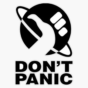 دليل Hitchhiker's Guide Magnetic Vinyl Sticker Magnet 5 "الفضاء الأسود الزجاج المعدني المستطيل in Kuwait