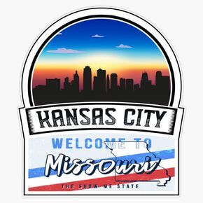 Magnet Kansas City Welcome To Missouri The Show-Me State Missouri State And Cities Series -1 Magnet Vinyl Decal Sticker 5" in Kuwait
