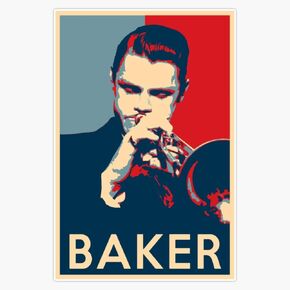 Chet Baker Hope Poster - Sizes Of Jazz History Sticker Bumper Sticker Vinyl Decal 5" in Kuwait