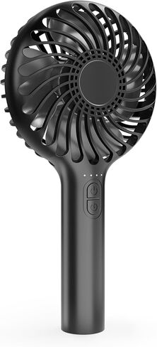 HonHey Handheld Fan Portable, Mini Hand Held Fan with USB Rechargeable Battery, 4 Speed Personal Desk Table Fan with Base, 3-10 Hours Operated Small Makeup Eyelash Fan for Women Girls Kids Outdoor in Saudi Arabia