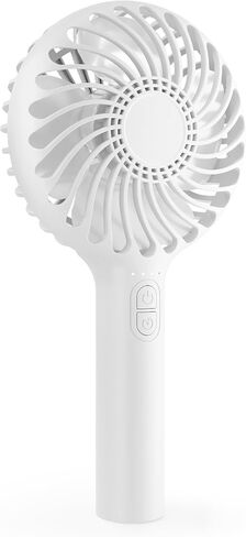 HonHey Handheld Fan Portable, Mini Hand Held Fan with USB Rechargeable Battery, 4 Speed Personal Desk Table Fan with Base, 3-10 Hours Operated Small Makeup Eyelash Fan for Women Girls Kids Outdoor in Saudi Arabia