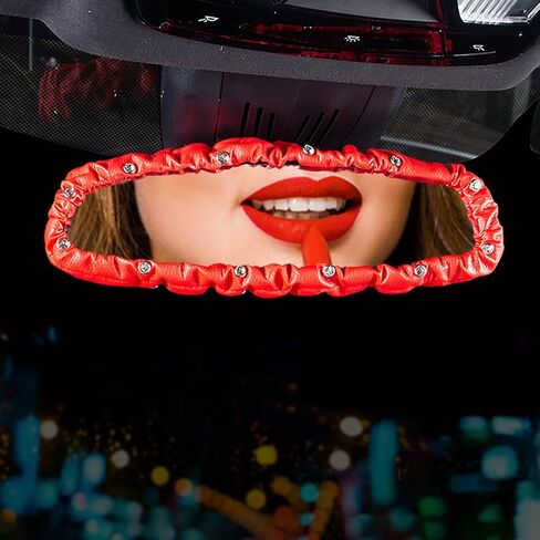 Dotesy 3 PCS غطاء مرآة Bling الخلفي ، مرنة PU Leather Auto View Powert Protector مع إكسسوارات داخلية للسيارة الفراشة العالمية للسيارة ، سيارات الدفع الرباعي ، الشاحنة (الأرجواني) in Kuwait