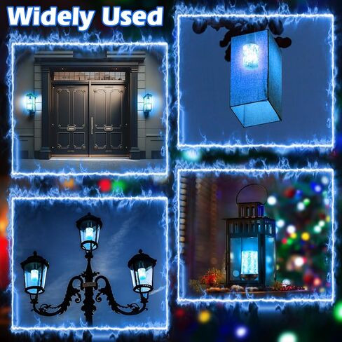 RETISEE 2 حزمة ترقية مصابيح ضوء اللهب الأخضر ، الغسق لمصابيح الإضاءة الفجر في الهواء الطلق ، تشغيل/إيقاف تشغيل/إيقاف ، E26 مصباح ضوء الخفقان مع التأثير رأسا على عقب ، لمبة النار لشرفة الحفلات في الهواء الطلق in Kuwait