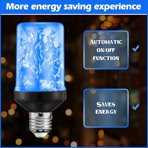 RETISEE 2 حزمة ترقية مصابيح ضوء اللهب الأخضر ، الغسق لمصابيح الإضاءة الفجر في الهواء الطلق ، تشغيل/إيقاف تشغيل/إيقاف ، E26 مصباح ضوء الخفقان مع التأثير رأسا على عقب ، لمبة النار لشرفة الحفلات في الهواء الطلق in Kuwait