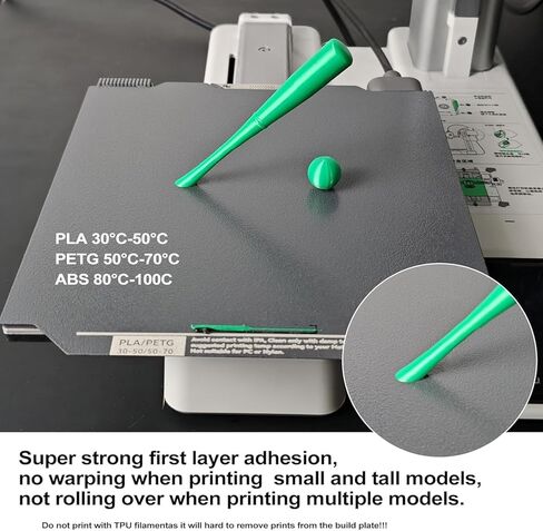 Upgraded for Bambu Lab 3D Printer PLU Build Plate for Bambu Lab X1 X1C X1E P1S P1P A1, Energy-Saving Low-Temperature Cold Printing, Farm's First Choice, Super Sticky no Edge Warping in Kuwait