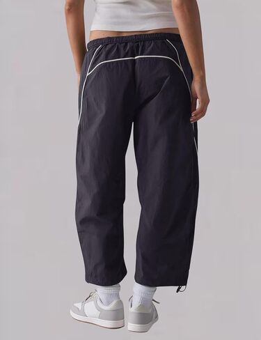 SeekMe Women's Barrel Leg Track Pants Baggy Cropped Capri Drawstring Lightweight Hiking Athletic Sweatpants in Kuwait
