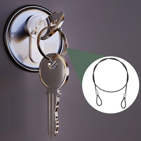 YOKIVE 10 Pcs Safety Cable Locks, Stainless Steel Security Wire Ropes with Double Loop | Great for Homes Doors Fences (Black, 12-Inch, 2mm Dia) in Saudi Arabia