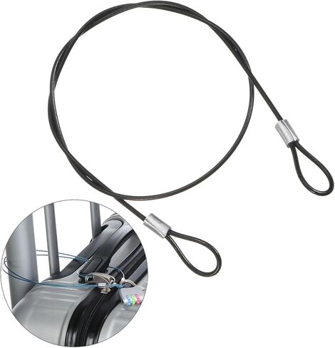 YOKIVE 10 Pcs Safety Cable Locks, Stainless Steel Security Wire Ropes with Double Loop | Great for Homes Doors Fences (Black, 12-Inch, 2mm Dia) in Saudi Arabia