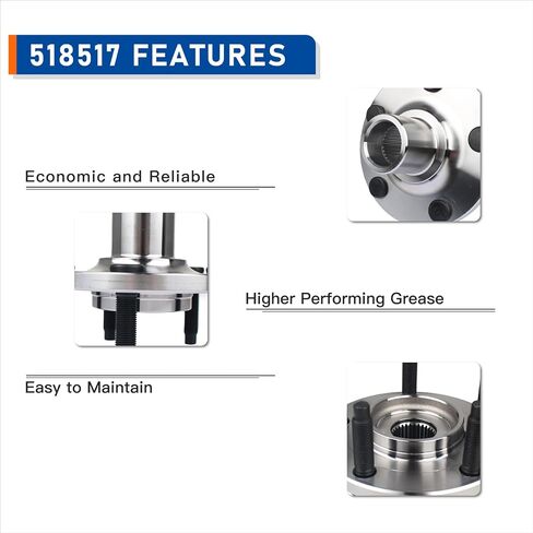 PAROD 2PCS 518517 Front Wheel Hub & Bearing Assembly Fit for Ford Edge/Lincoln MKX 2007-2010,5Lugs in Saudi Arabia