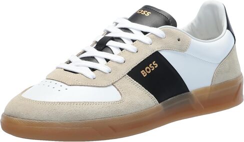Boss Men's Soft Leather Block Logo Low Top Top Sneaker in Saudi Arabia