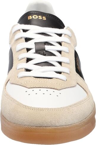 Boss Men's Soft Leather Block Logo Low Top Top Sneaker in Saudi Arabia