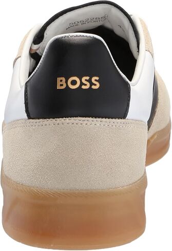 Boss Men's Soft Leather Block Logo Low Top Top Sneaker in Saudi Arabia